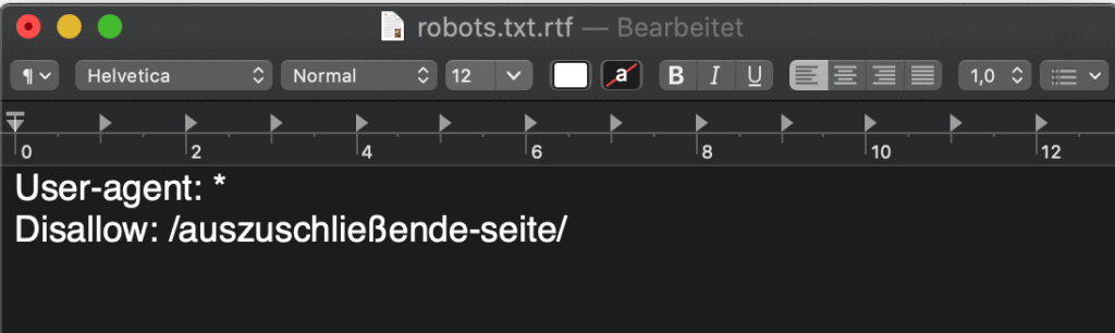 robots.txt beispiel