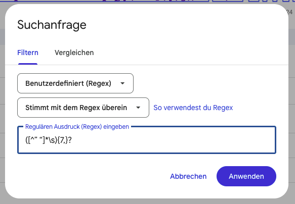 Longtail Keywords per Regex finden in der Google Search Console