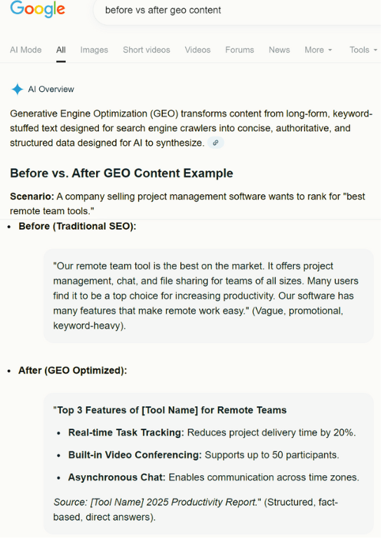 Vorher & Nachher GEO